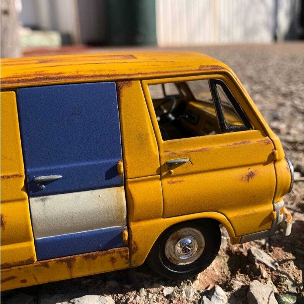 Patina Finished Dodge A100 Van Hippy panel Van 1964 Liberty Classics coin bank💛 - Picture 9 of 11